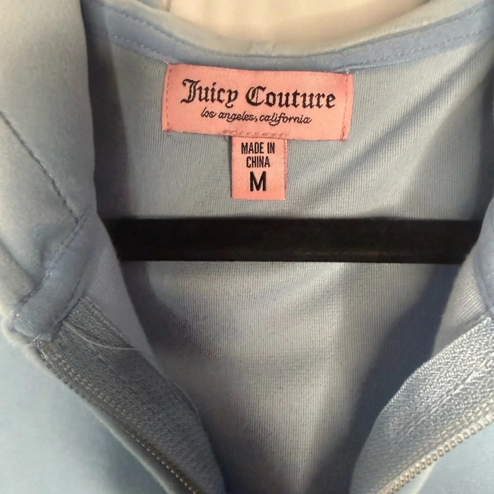 Juicy Couture Bling Velour Full-Zip Hoodie and Velour Pants